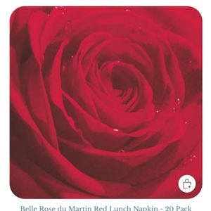 Napkins with rose picture 60 count